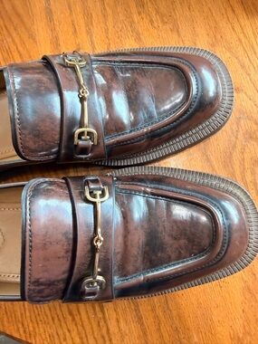 Sam Edelman Brown Leather Horsebit Loafers